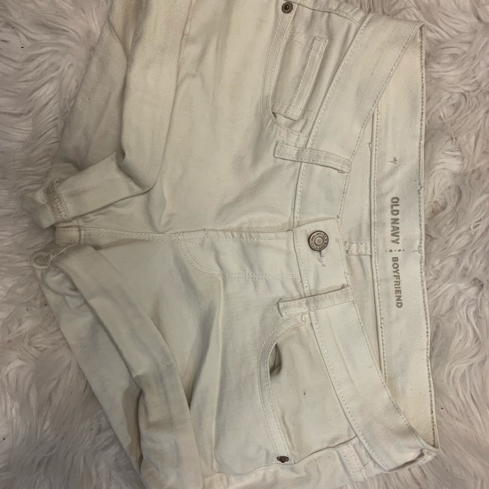 white jean shorts